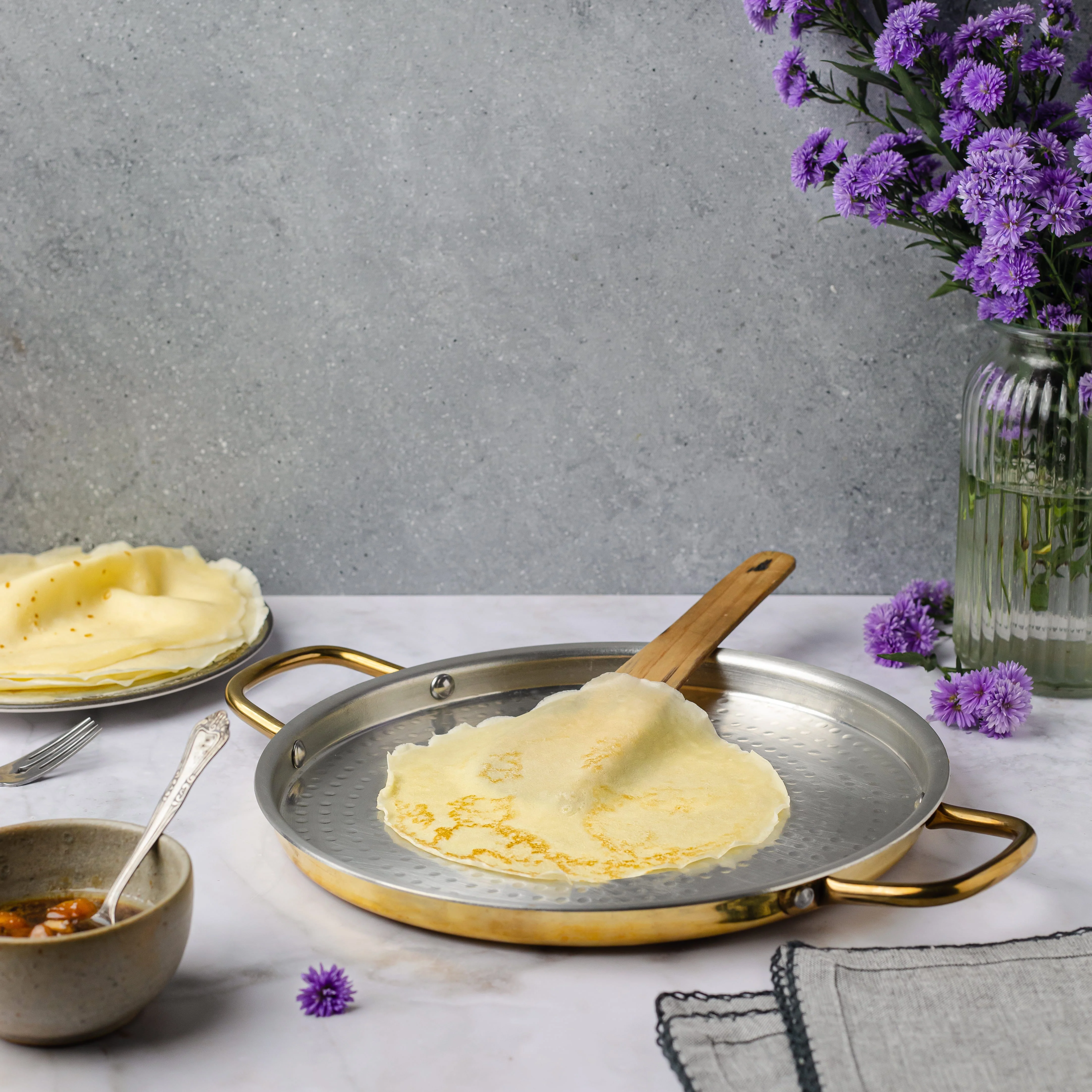Brass Dosa Tawa with Insulated handles- All Purpose Pan - Image 9