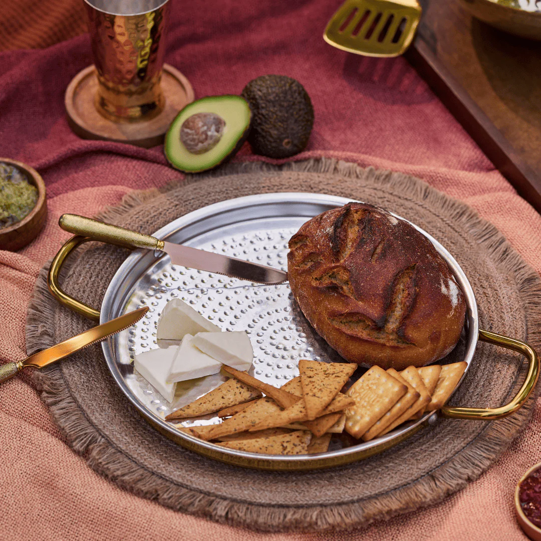 Brass Dosa Tawa with Insulated handles And Brass Ghee Pot Combo - Image 10
