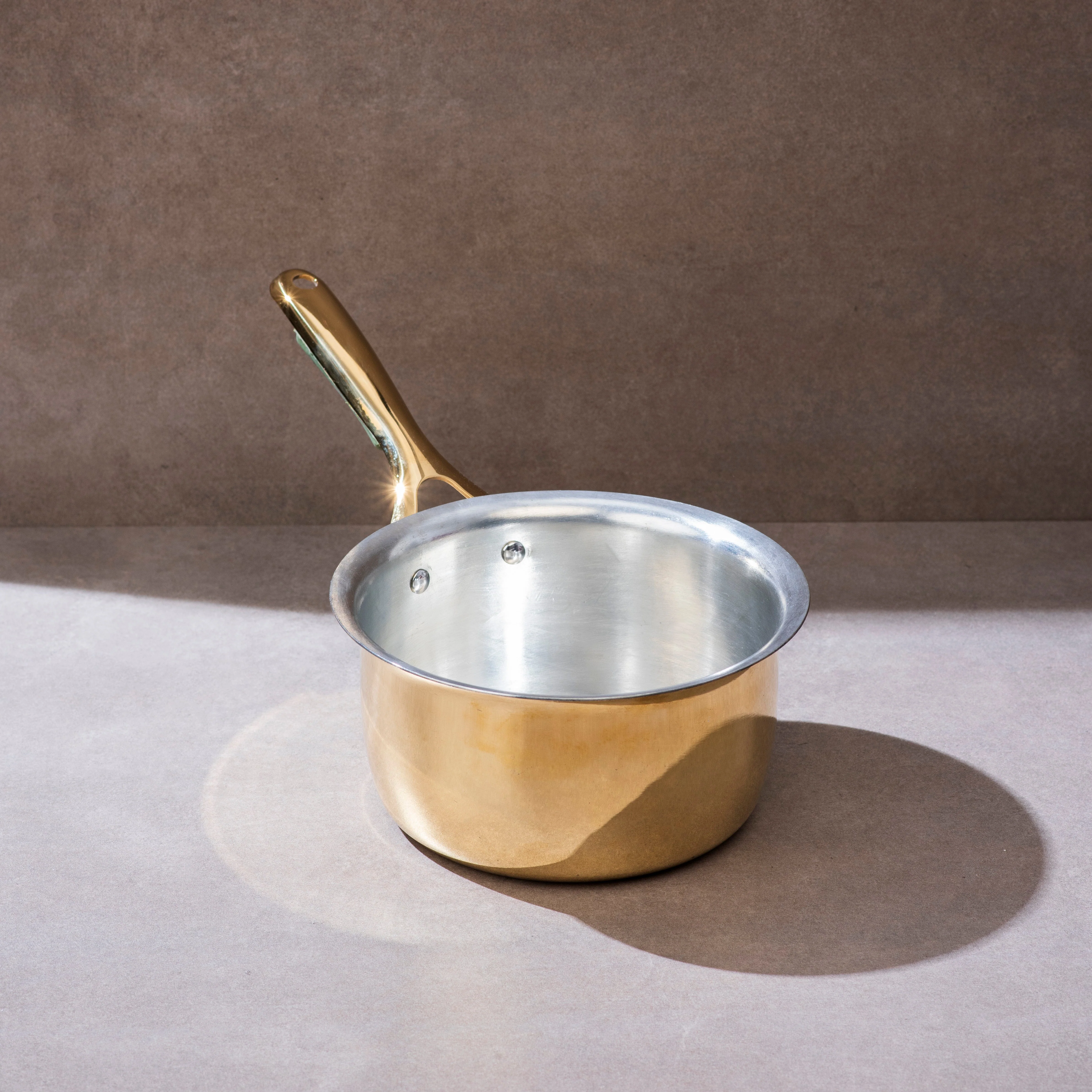 Brass Saucepan with insulated handle - Image 11