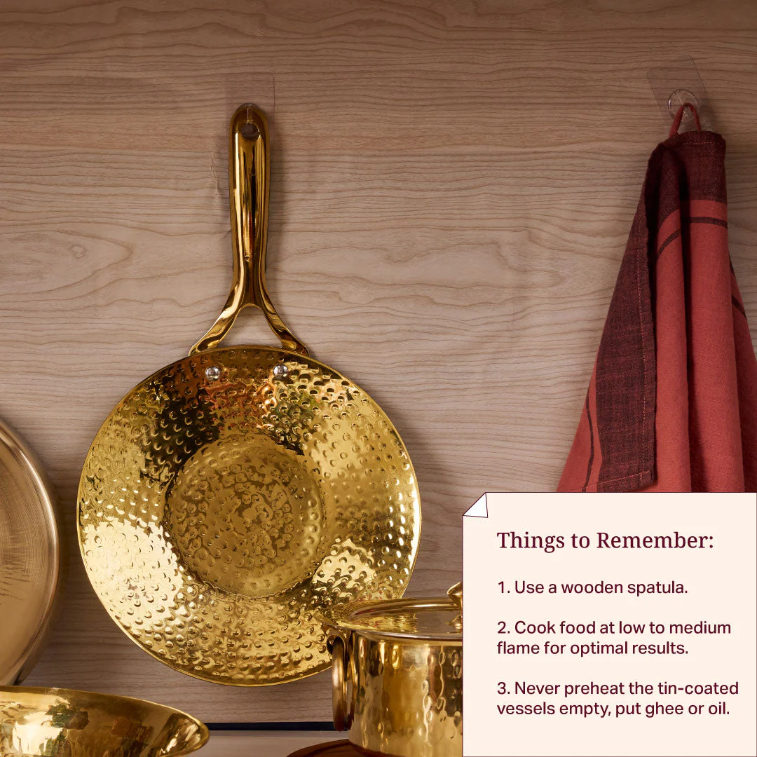 Brass Roti Tawa with Insulated handles- Tawa/Griddle Pan - Image 4