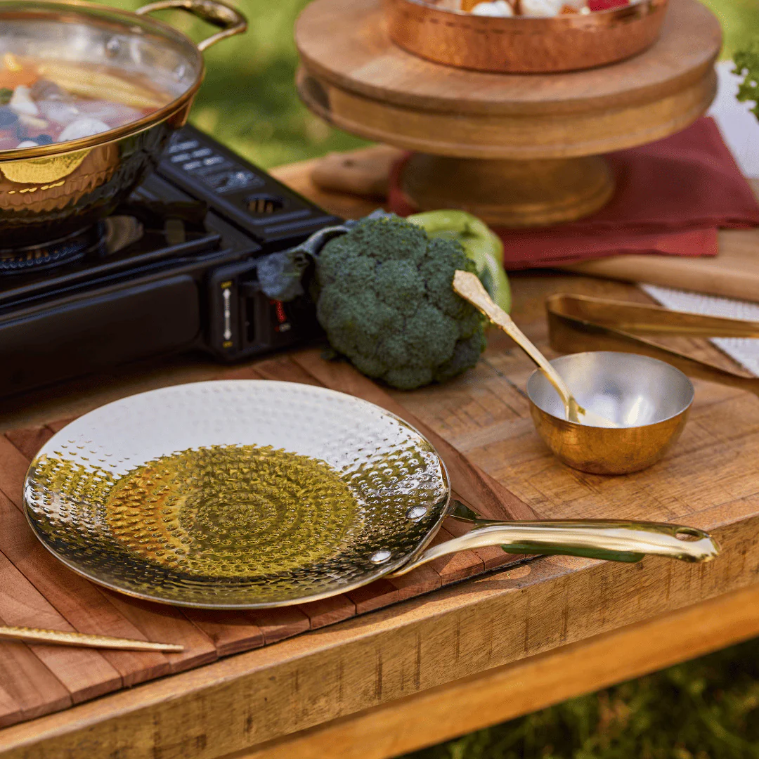 Brass Roti Tawa with Insulated handles- Tawa/Griddle Pan - Image 8