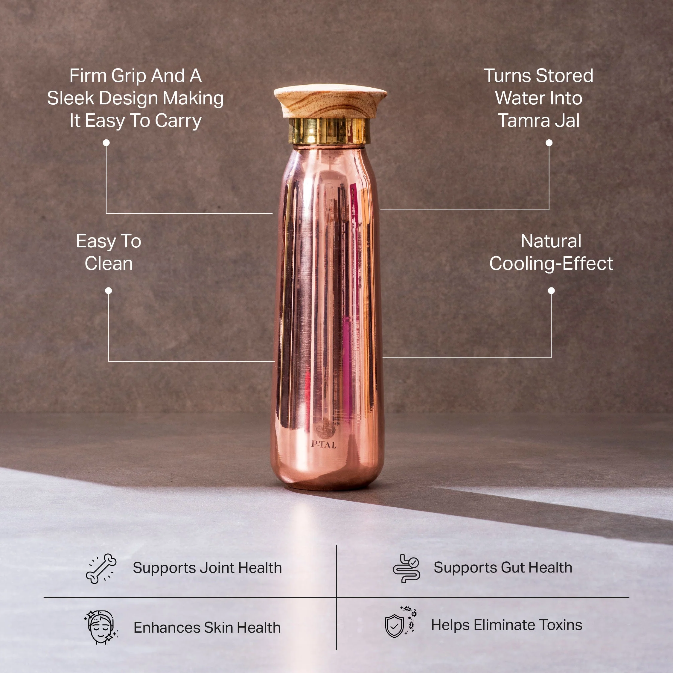 GORGEOUS COPPER WATER BOTTLE FOR $56 + FREE SHIPPING - Image 3