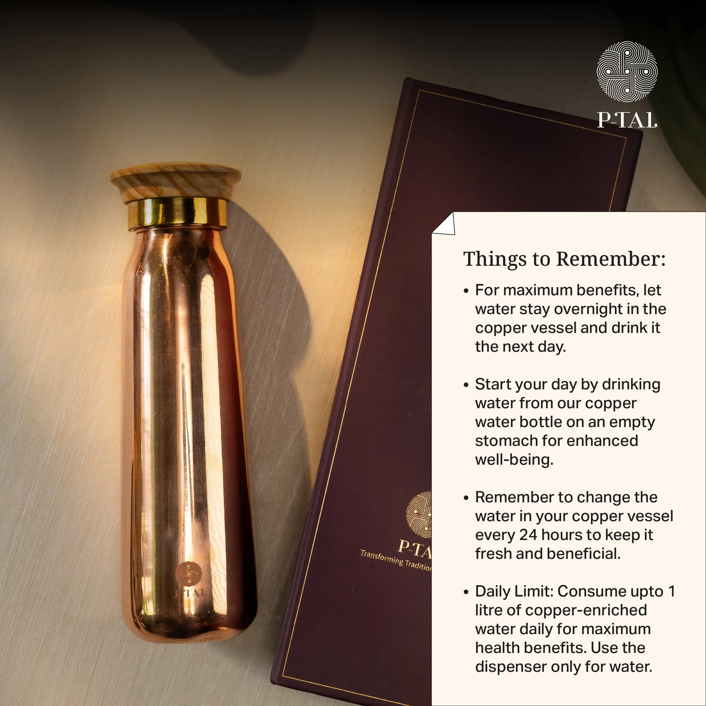 GORGEOUS COPPER WATER BOTTLE FOR $56 + FREE SHIPPING - Image 4