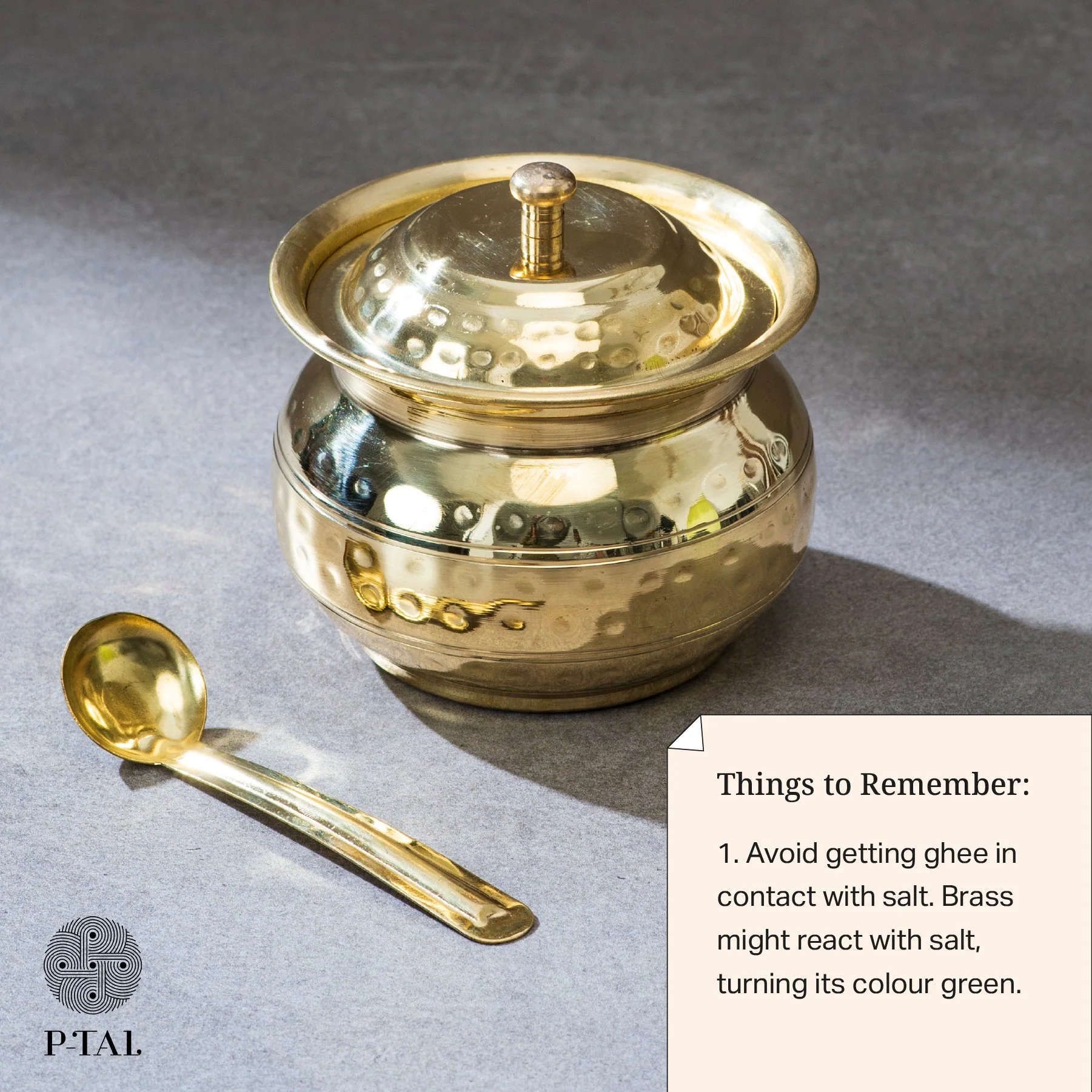 Brass Ghee pot/ Clarified butter pot - Image 4