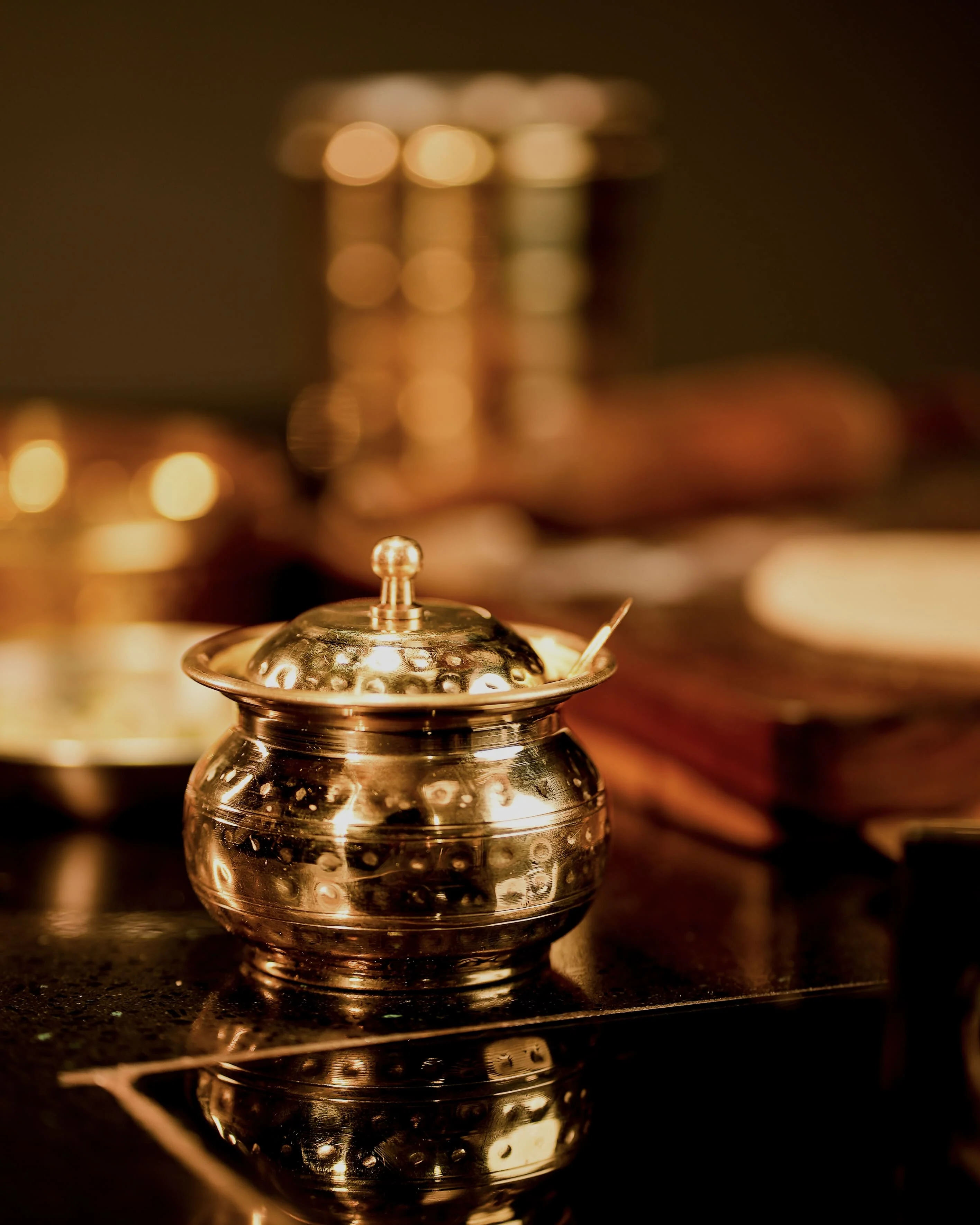 Brass Ghee pot/ Clarified butter pot - Image 9